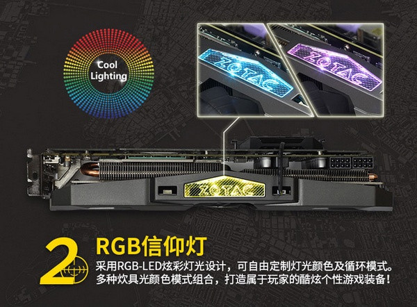 环绕3D-STORM散热模组：ZOTAC 索泰 发布 GTX 1070Ti-8GD5至尊PLUS 非公版显卡