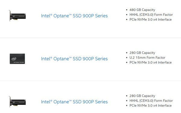 搭载3D XPoint技术：intel 英特尔 发布 Optane 900P 消费级固态硬盘