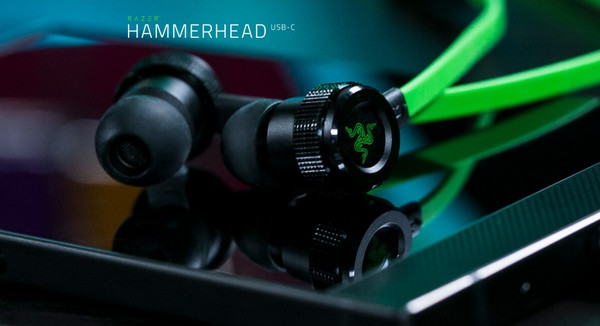 防缠绕、1cm钕磁动圈单元：RAZER 雷蛇 发布 hammerhead“战锤狂鲨”TYPE-C版耳机