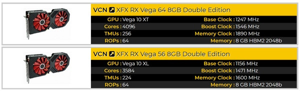 个性“X”双静音风扇：XFX 讯景 发布 RX Vega 64 和 RX Vega 56 Double Edition 非公版显卡