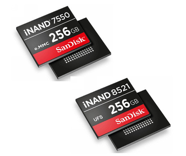 采用3D NAND技术：SanDisk 闪迪 发布 iNAND 7550 和 iNAND 8521 嵌入式闪存