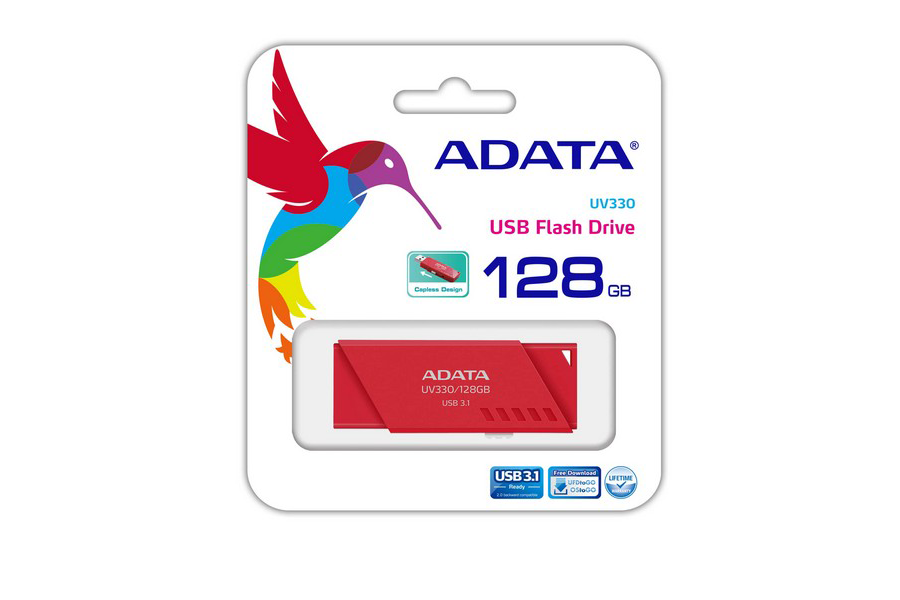 侧推伸缩无盖、最高128GB容量：ADATA 威刚 发布 UV230 和 UV330 U盘