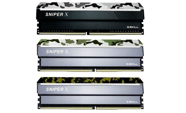 迷彩涂装：G.SKILL 芝奇 发布 新一代 Sniper X系列 DDR4内存