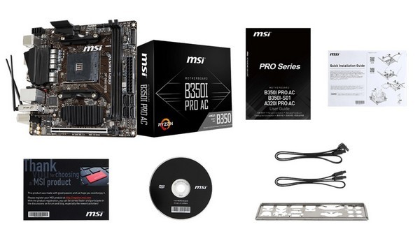 ITX紧凑级方案、支持Ryzen“锐龙”：msi 微星 发布 B350I PRO AC 主板