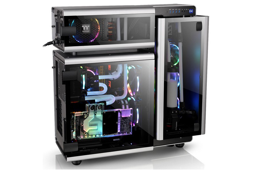 #CES2018新品速递#分舱结构，全侧透、优化水冷：Thermaltake 曜越 发布 Level 20 高端水冷机箱