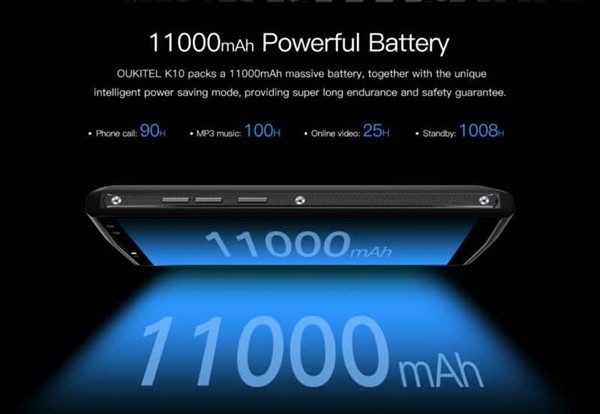 待机42天、集成11000mAh容量电池：Oukitel 发布 K10 智能手机