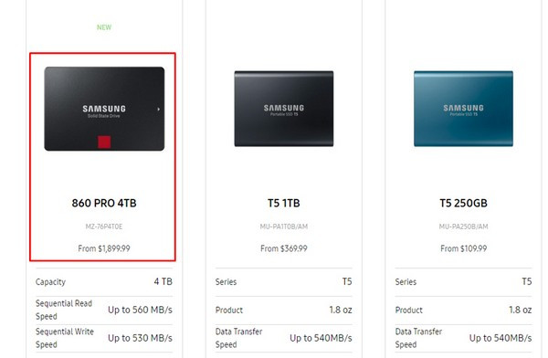 最高4TB容量：SAMSUNG 三星 发布 860 Pro SSD 固态硬盘