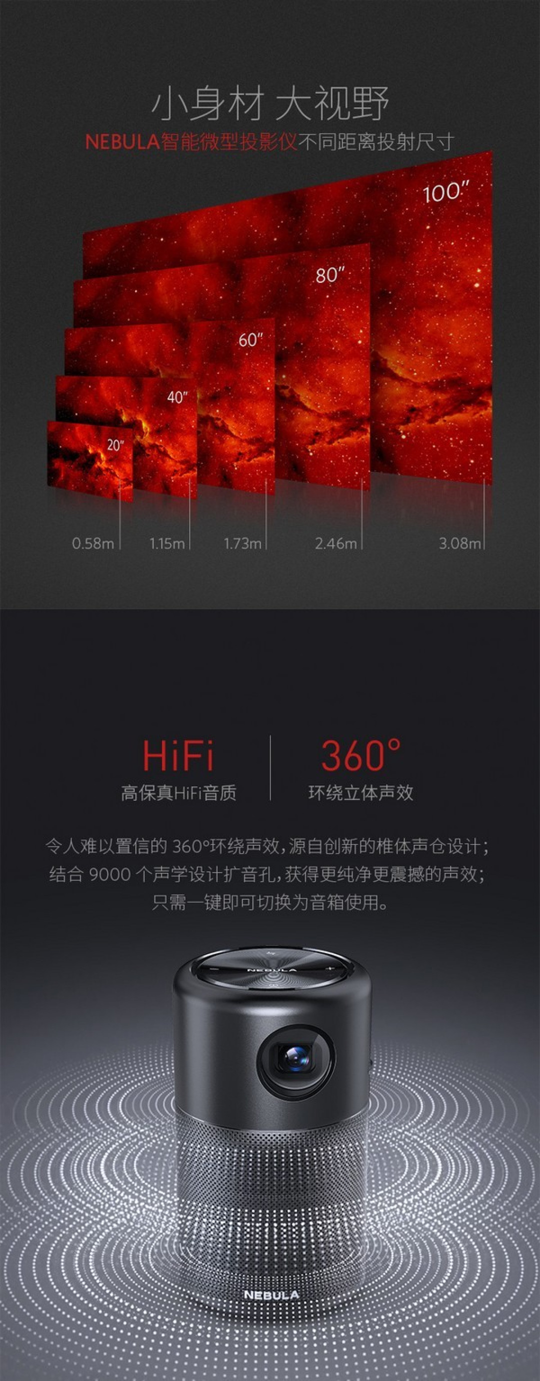 超便携、可投影:ANKER 推出 Nebula Capsule“星云胶囊”智能音箱