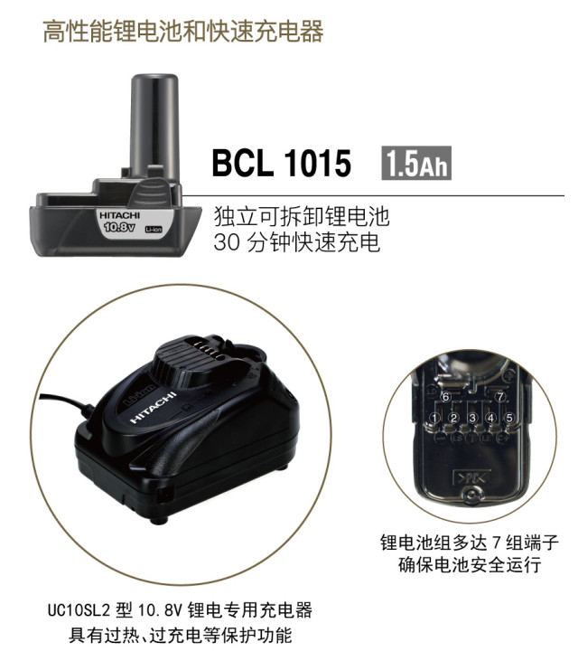 日立 R10DAL 10.8V 锂电池充电吸尘器