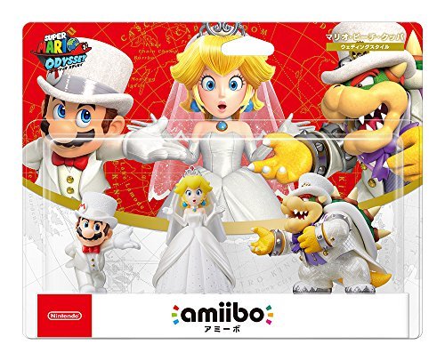 让手办活跃到游戏中：Nintendo  任天堂 amiibo 马里奥奥德赛 婚礼三件套装