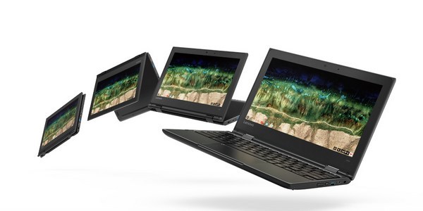 屏幕可旋转、长续航：Lenovo 联想 发布 Chromebook 100e、300e 和 500e 三款笔电