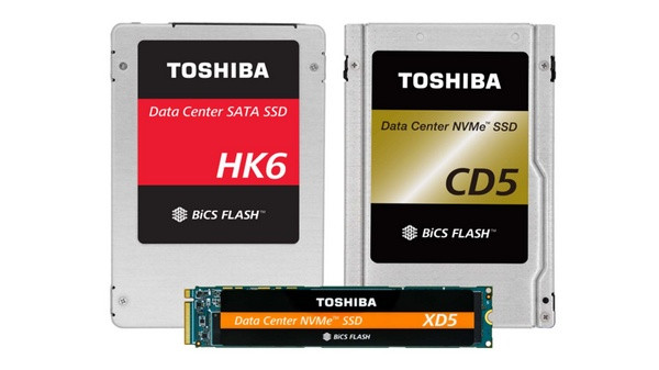 搭载64层3D TLC 颗粒：TOSHIBA 东芝 发布 CD5、XD5 以及 HK6-DC企业级固态硬盘