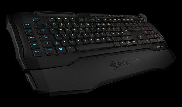 薄膜急速响应、RGB幻彩、360°可调宏旋钮：ROCCAT 冰豹 推出 HORDE AIMO RGB薄膜游戏键盘