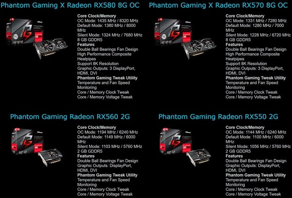 站队A卡阵营：ASRock 华擎 推出 Phantom Gaming“幻影”游戏和挖矿显卡