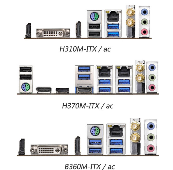 主流级ITX方案：ASRock 华擎 发布 H370M-ITX/ac、B360M-ITX/ac和H310M-ITX/ac 主板