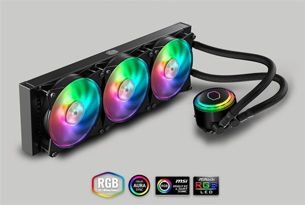 绚丽RGB幻彩、360mm冷排：COOLERMASTER 酷冷至尊 发布 “冰神”G360 RGB 水冷散热器 