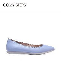 COZY STEPS2018春季新款时尚浅口铆钉船鞋尖头平底单鞋女8A796