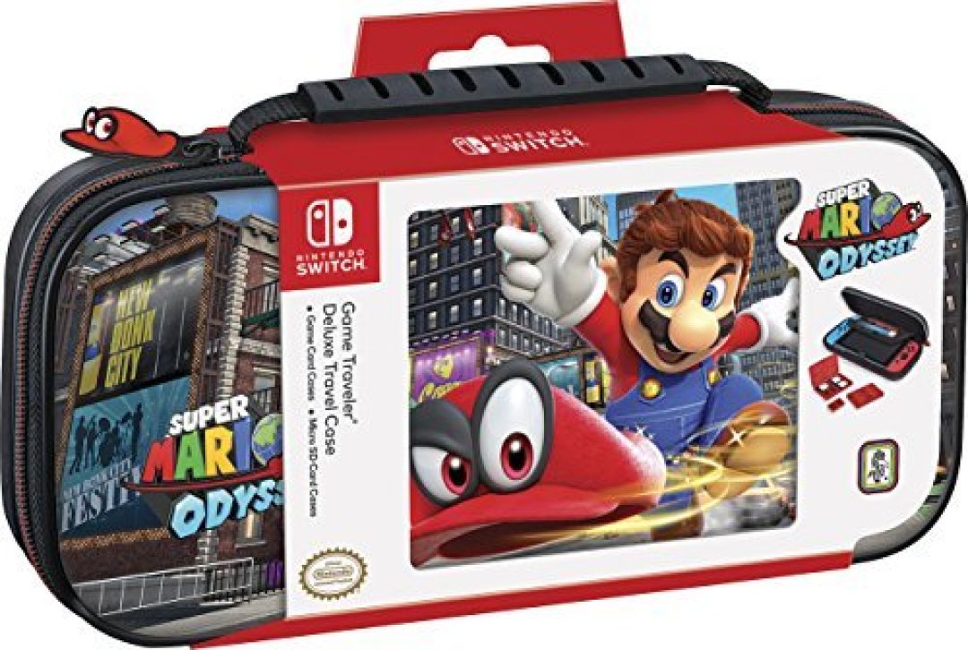#全民分享季#分享两个任天堂官方授权Nintendo Switch实用小物件：RDS硬壳收纳包&HORI马里奥摇杆帽