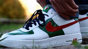 #全民分享季#头上需要带点绿—Nike 耐克 Air Force1 Premium Mexico 篮球鞋晒单