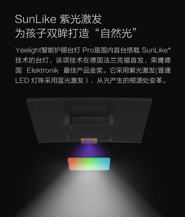 紫光激发媲美自然光：Yeelight 智能护眼台灯Pro 上架有品