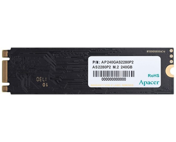 PCIe 3.0 x2通道：Apacer 宇瞻 发布 AS2280P2 M.2 SSD固态硬盘