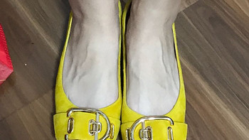 太太的又一双单鞋：Millie’s 妙丽 羊绒皮革女式黄色休闲鞋开箱+真人秀