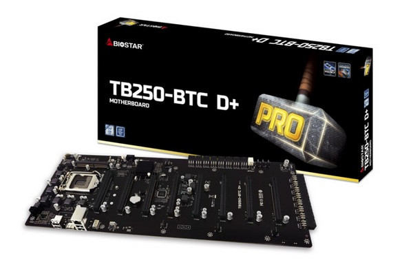 8路PCIE x16直列挖矿：BIOSTAR 映泰 发布 TB250-BTC D+ 专业矿板 