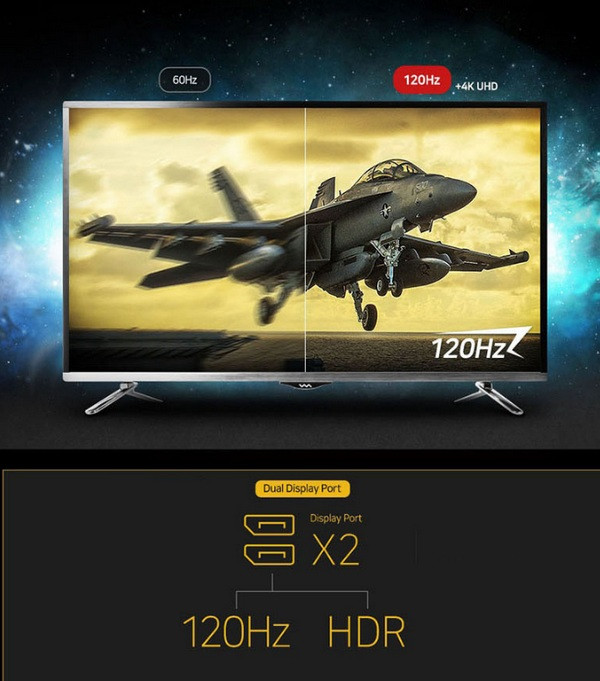 120Hz刷新率/4K分辨率：Wasabi 发布 43英寸 高端电竞显示器