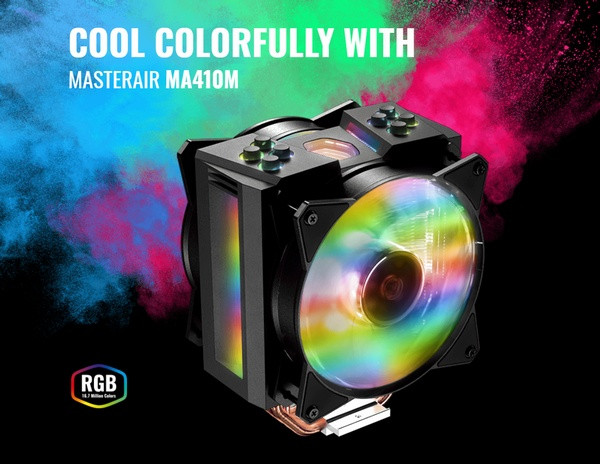 主打RGB幻彩、6边形镂空扰流、CDC2.0直触技术：COOLERMASTER 酷冷至尊 发布 MasterAir MA410M 单塔散热器