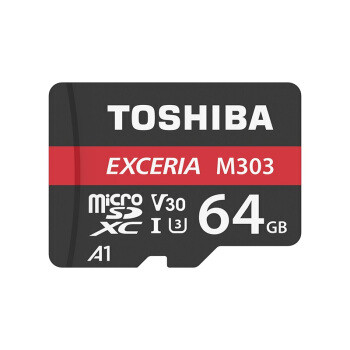 稳定高速、扩容首选—TOSHIBA 东芝 EXCERIA M303 TF卡64GB容量 开箱评测