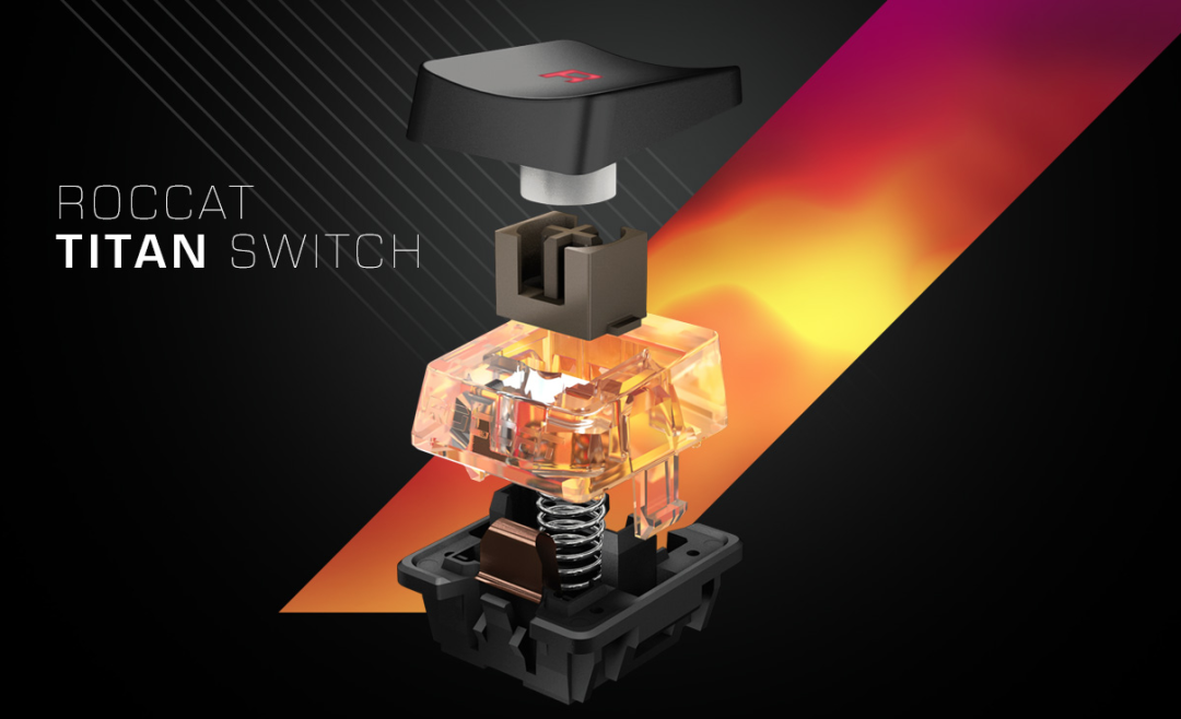 触发行程1.8mm、轴盖透明:ROCCAT 冰豹 发布 Titan Switch Tactile 泰坦轴体