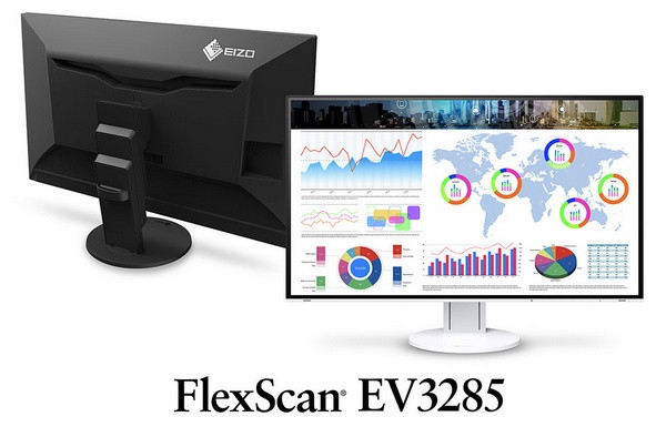 极窄边框、USB-C一线方案：EIZO 艺卓 发布 FlexScan EV3285 显示器