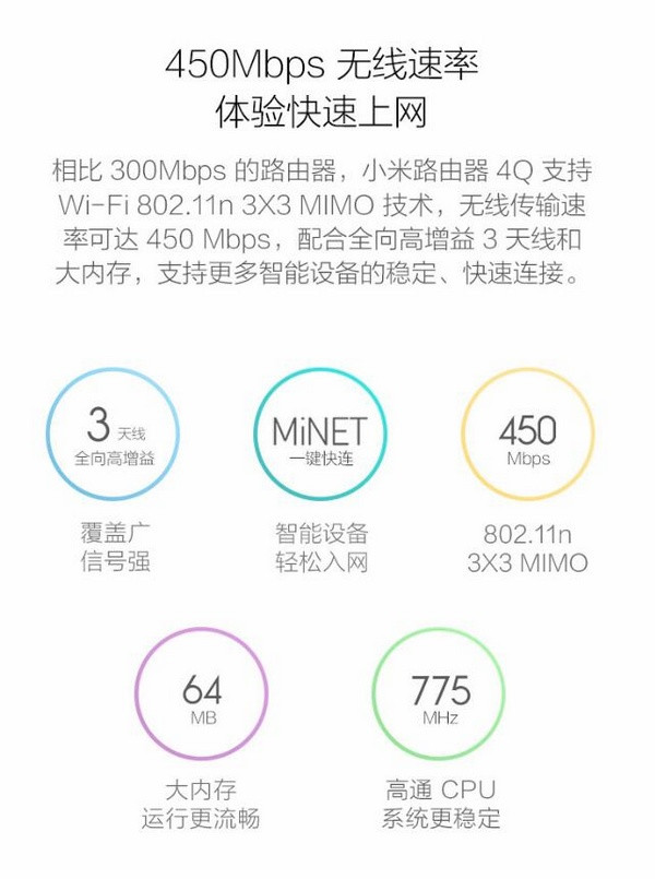 靓丽配色、MIOT快速连接：MI 小米 推出 小米路由器4Q