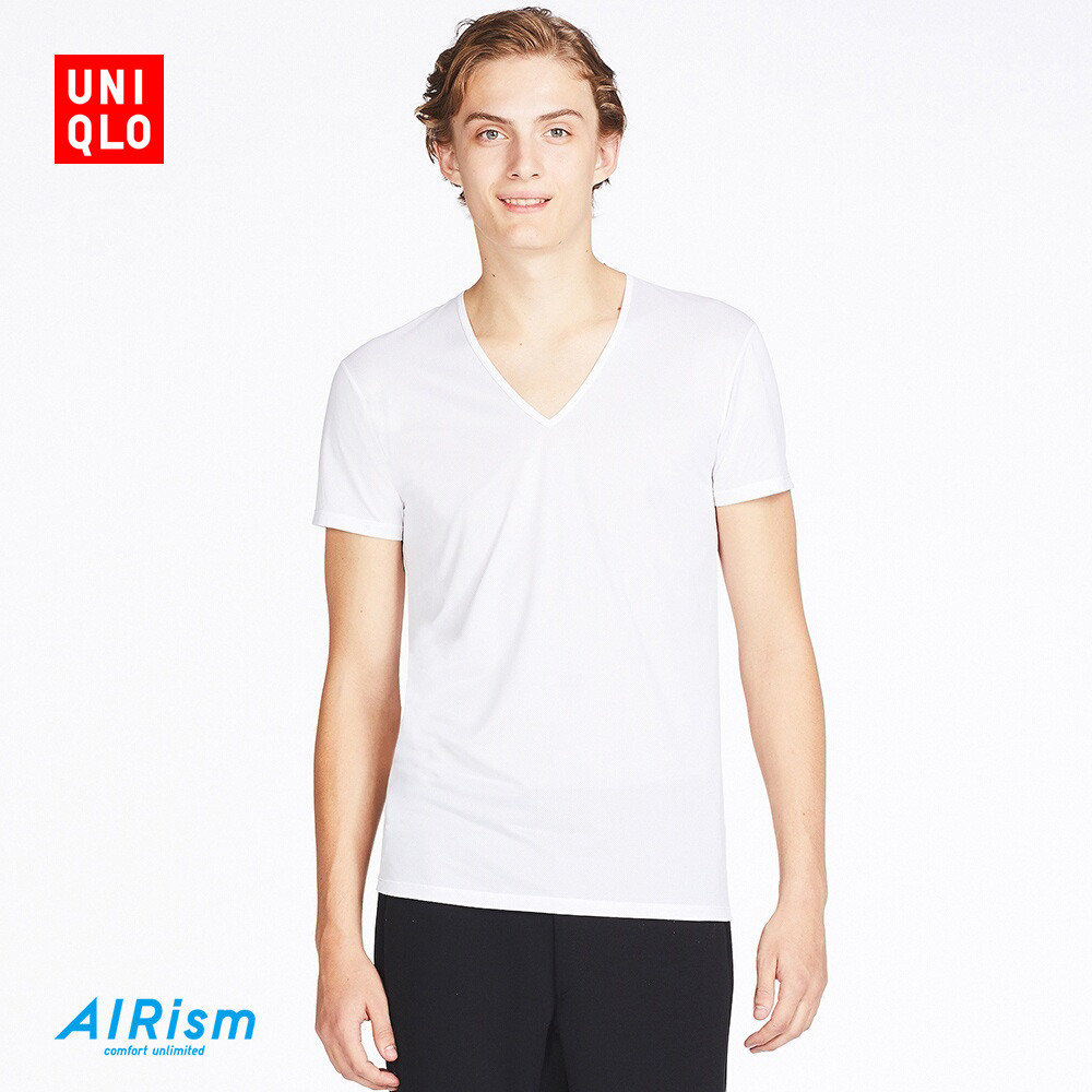 舒适易搭配！UNIQLO 优衣库 AIRism 网眼V领T恤 开箱