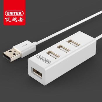 改善笔记本接口不足：UNITEK 优越者 USB2.0 一拖四分线器 开箱