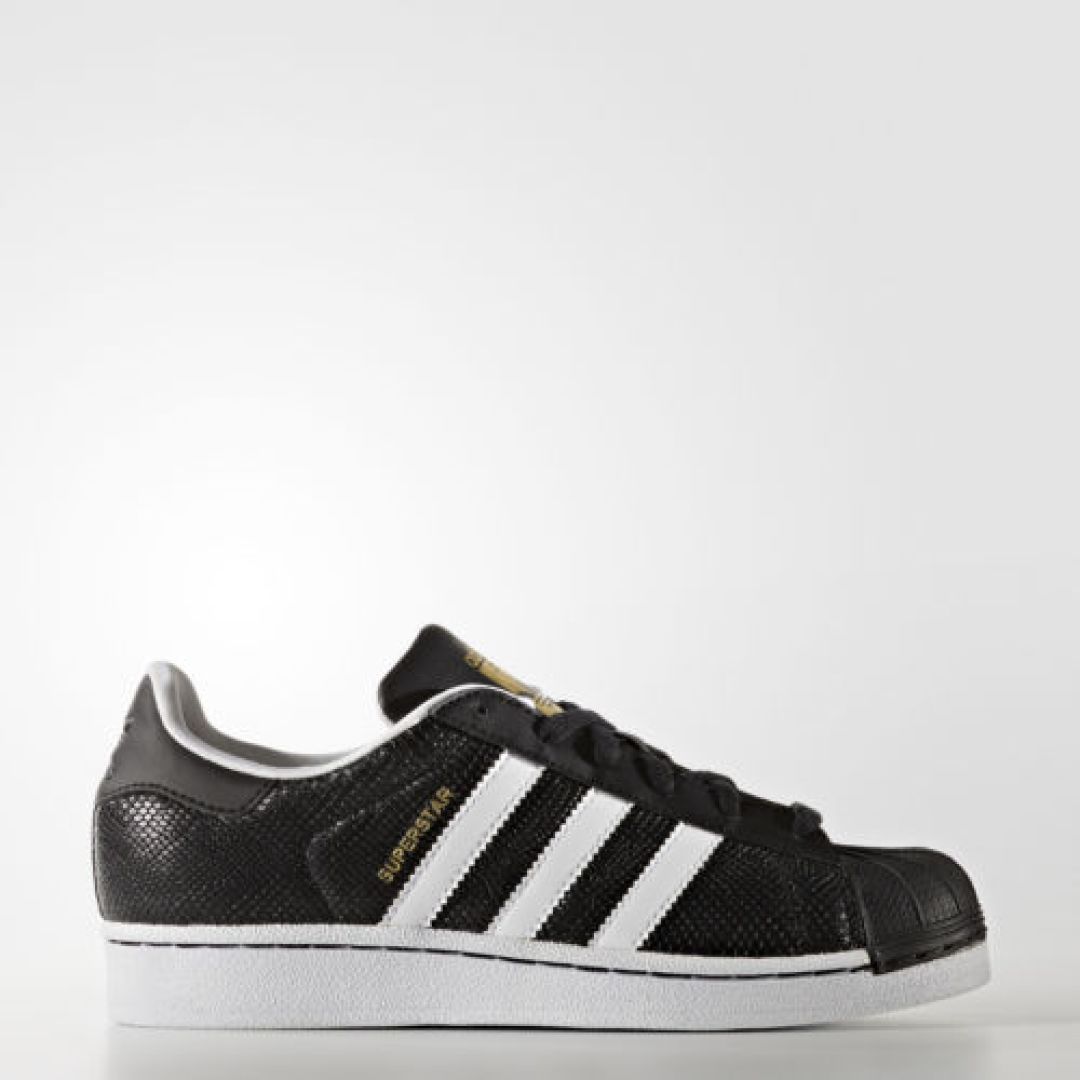 ADIDAS 阿迪达斯 三叶草 SUPERSTAR 贝壳头白蛇皮纹休闲运动鞋开箱