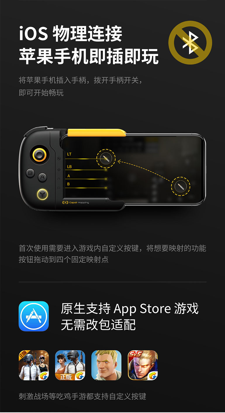 iOS手游好帮手、电容映射操控无延迟：FlyDigi 飞智 发布 黄蜂单手手柄