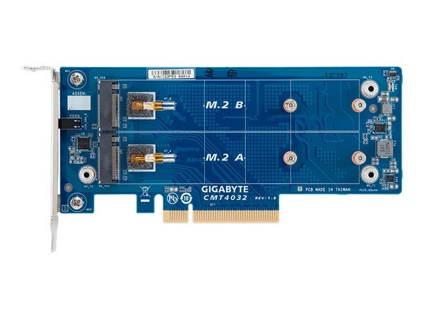 可扩展4路M.2 SSD：GIGABYTE 技嘉 发布 CMT4034 和 CMT4032 M.2扩展卡