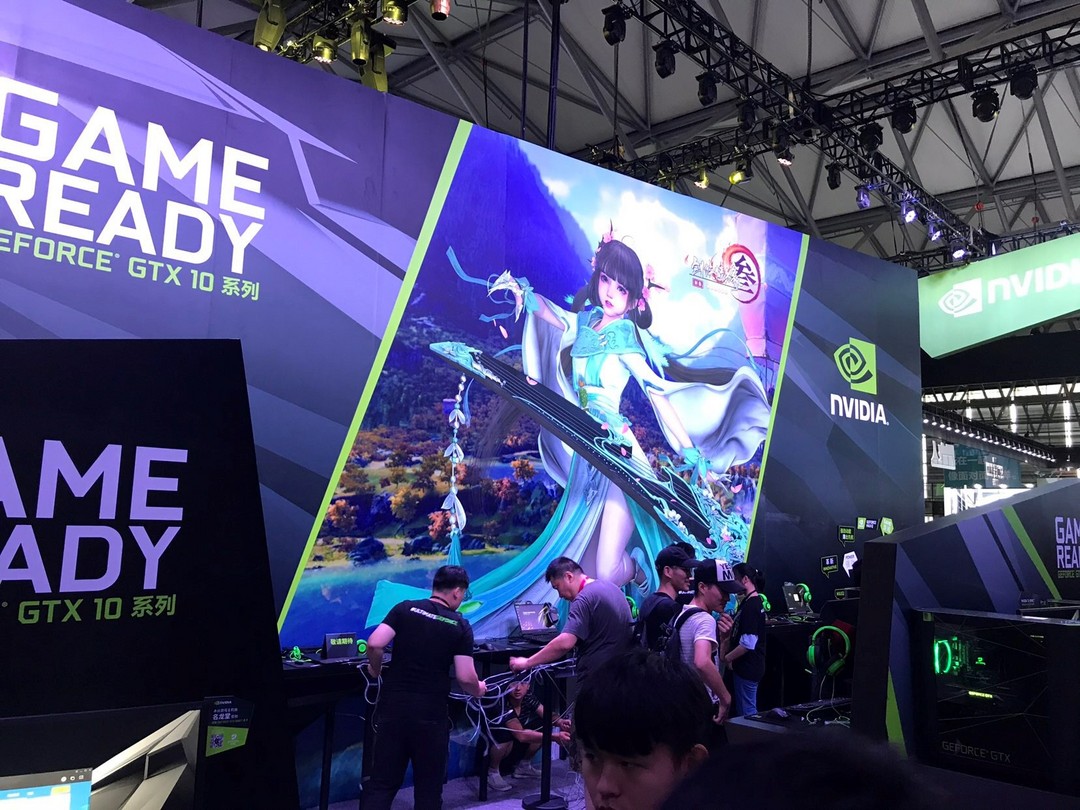 最酷显卡墙吸睛无数：NVIDIA 英伟达 ChinaJoy 2018现场报道