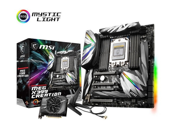 19相供电7路M.2：msi 微星 发布 MEG X399 Creation 主板