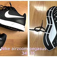 NIKE 耐克 air zoom pegasus 35 跑鞋 开箱 & 34 比较