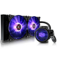 酷冷至尊(Cooler Master)冰神Ⅱ P280 RGB CPU水冷散热器(支持I9 2066、AM4/RGB灯效/双腔水泵/微水道铜底)