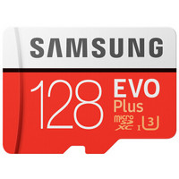 三星（SAMSUNG）存储卡128GB 读速100MB/s 写速90MB/s 4K Class10 高速TF卡（Micro SD卡）红色plus升级版