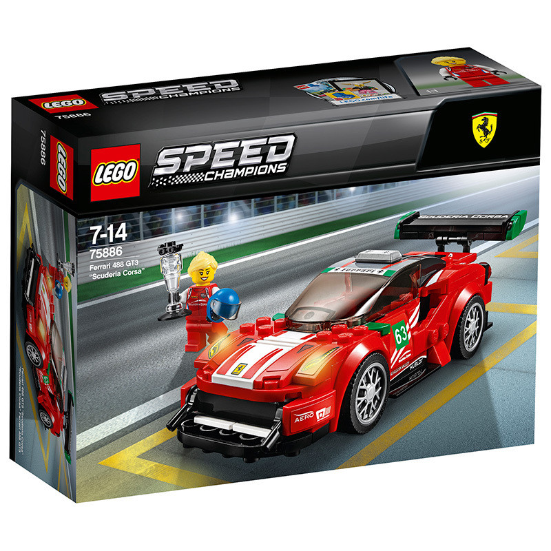 百元名车：LEGO 乐高 赛车系列 75886 法拉利488GT3 Scuderia Corsa车队