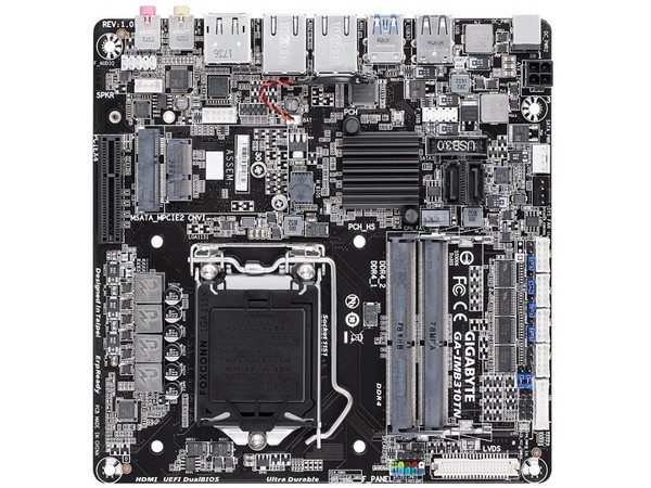 兼容Win7：GIGABYTE 技嘉 发布 IMB310TN ITX主板