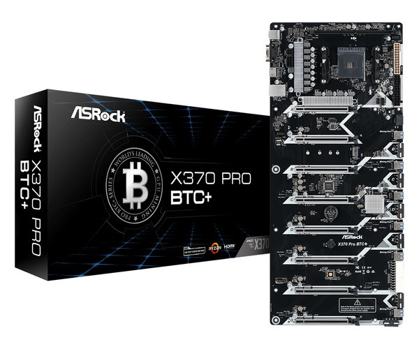 扩展14路显卡：ASRock 华擎 发布 X370 Pro BTC+ 矿板