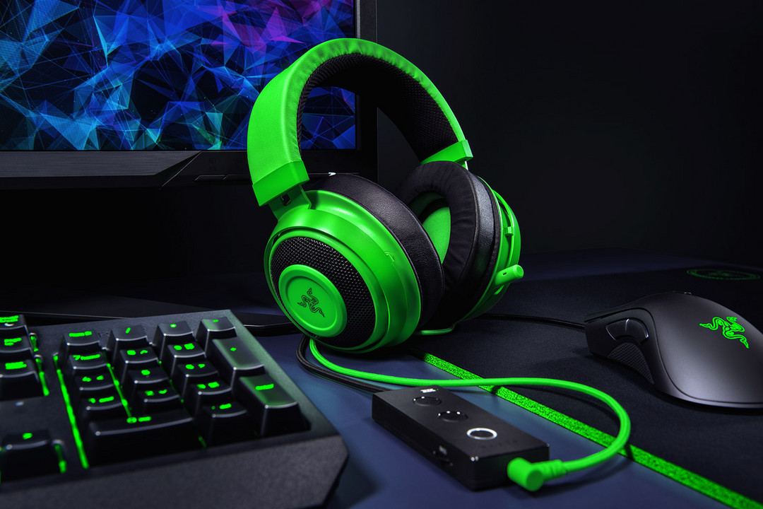 50mm单元、配有USB控制单元：RAZER 雷蛇 发布 Kraken TE 北海巨妖竞技版 游戏耳机