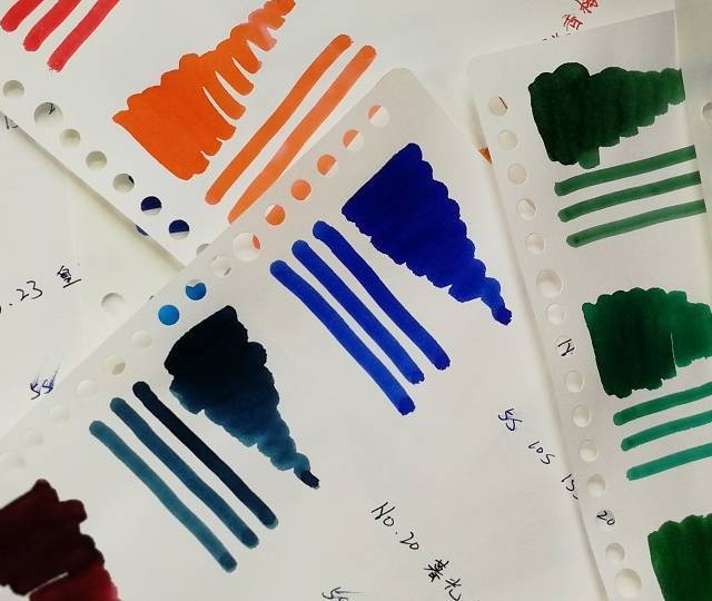 Diamine 墨水 普色试色（部分颜色）