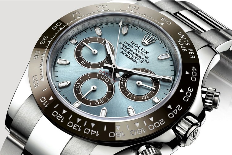 冰蓝色表盘是劳力士专门为铂金材质手表配备的