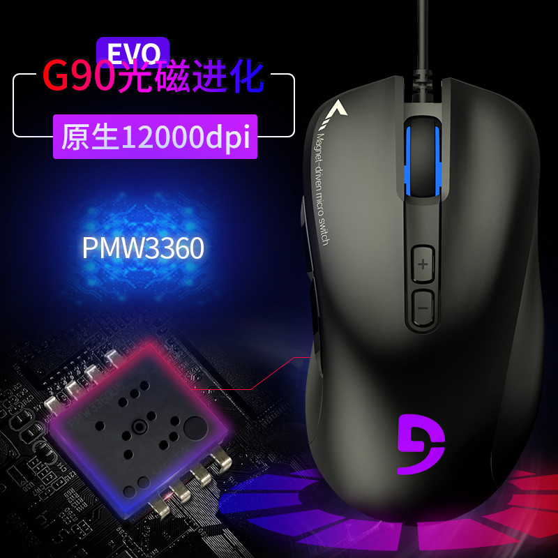 两百内性能最好的游戏鼠标—富勒G90EVO光磁微动鼠标开箱